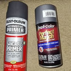 Lo of 2 Dupli-Color Perfect Match Touch Up Paint Oxford White Paint Code 9L, Y0, YZ +sandals primer