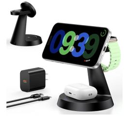 3 in 1 Charging Station for Apple Devices, 15W Fast Wireless Charger