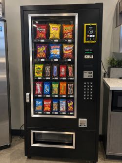 Black Snack Vending Machine with Card Reader