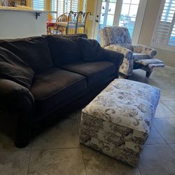 Sofa, Reclining Chair & Ottoman Lazyboy