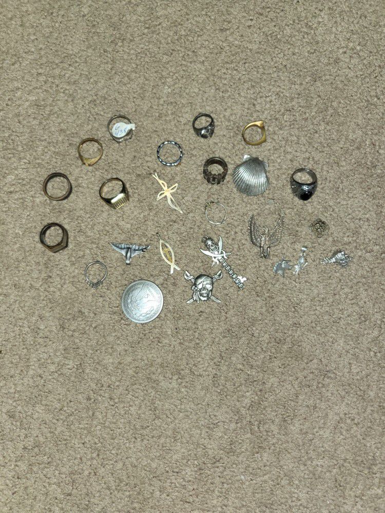 Lot Of Rings And Pendants