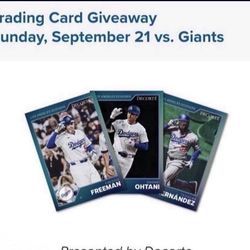Dodgers Trading Card Pack Set  9/21/25 LE Decorte Ohtani (3 Cards Per Pack)