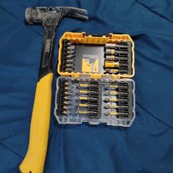 DeWalt Easy Grip Rip Claw Hammer And Drill Bits 