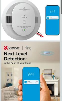 Kidde Smart Smoke and Carbon Monoxide Detector, Ring App Enabled for Real-Time Notifications - NEW