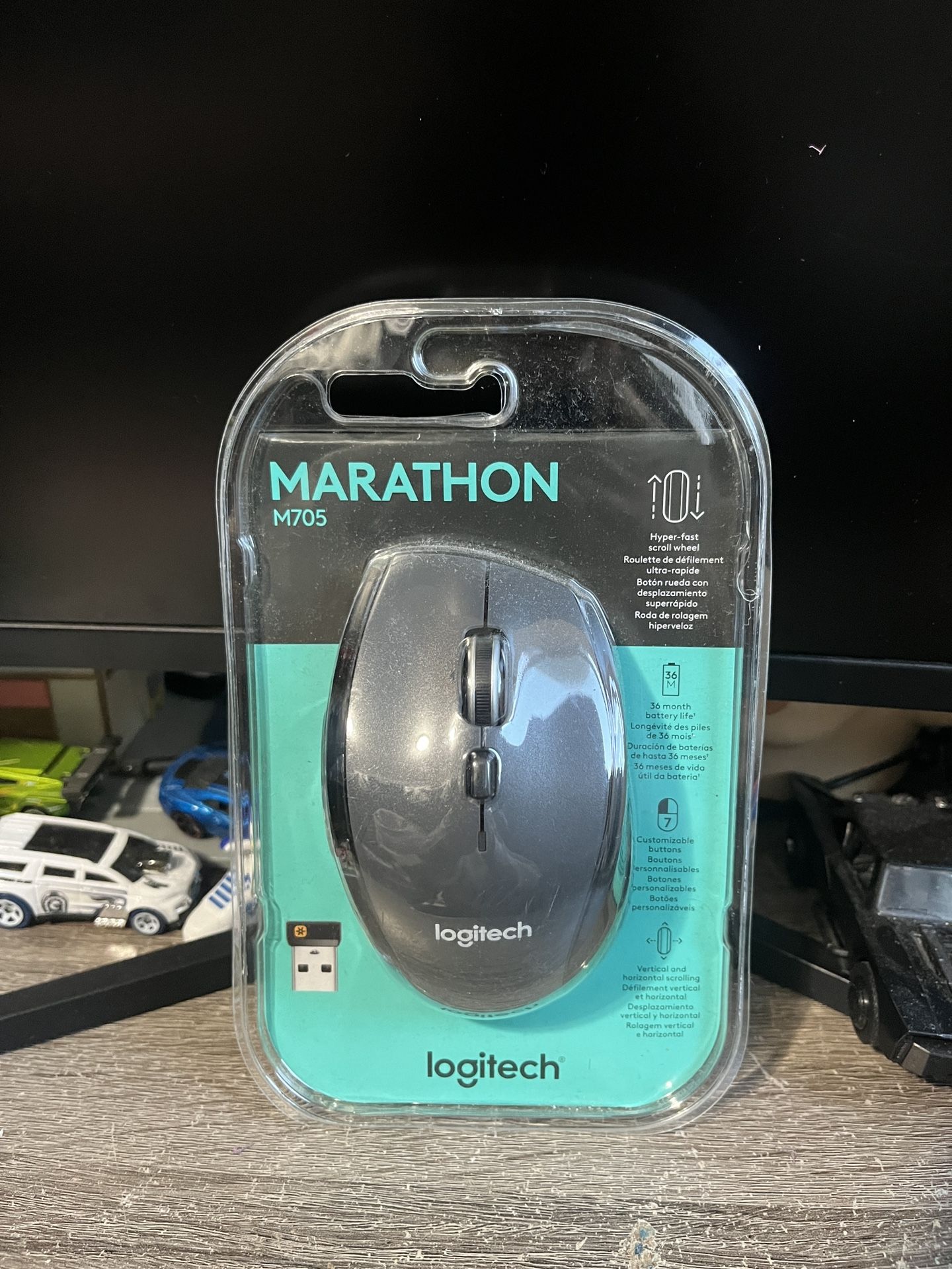 Logitech M705 Marathon Wireless Mouse-Black