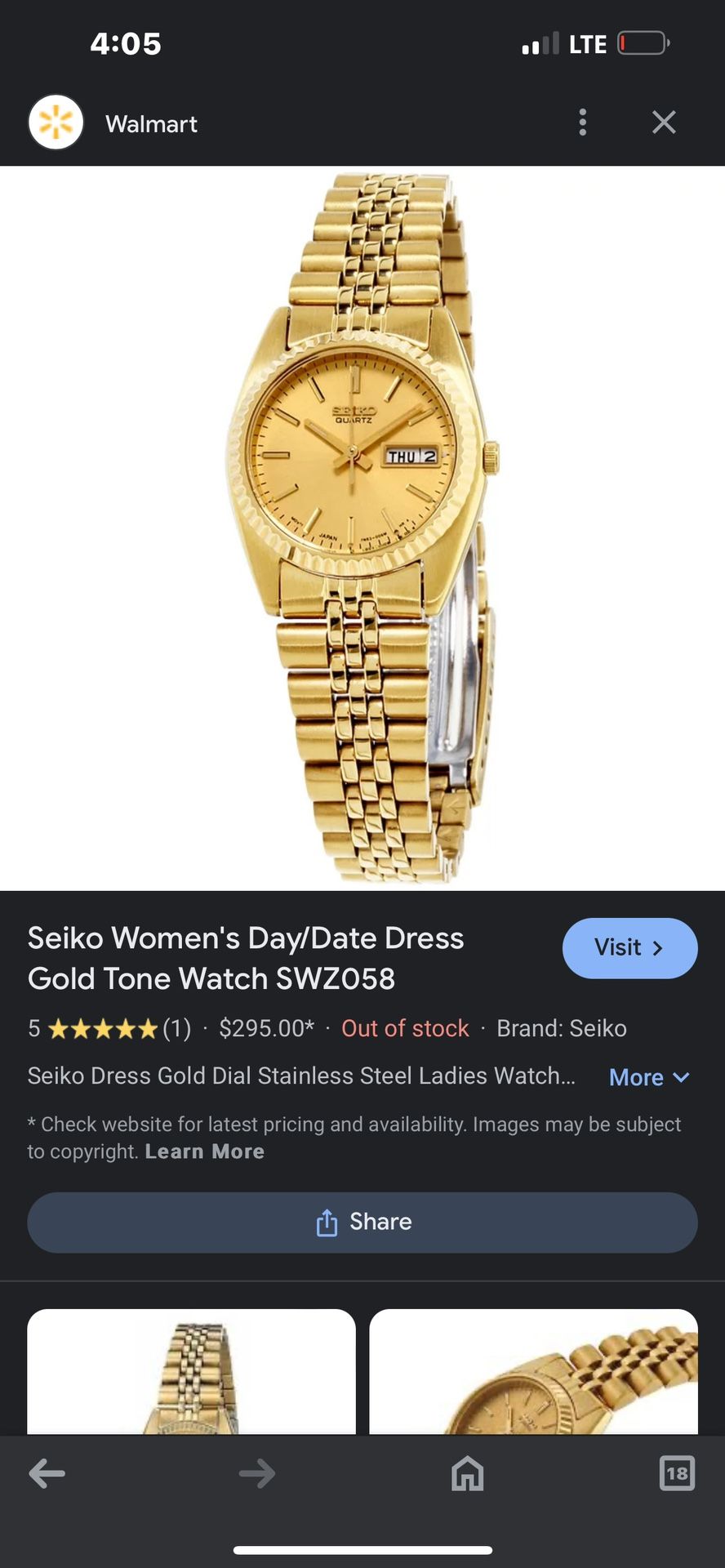Authentic Sieko Gold women’s Watch