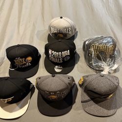 New Golden State Warriors Hat lot of 7 - Finals and Champions