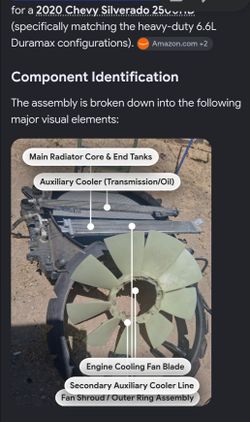 2020 chevy silverado 2500hd cooling system parts