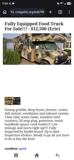 Food Truck For Sale