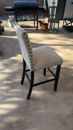 Upholstered Bar Stool with Nailhead Trim