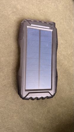 Solar charger power bank with flashlight built in