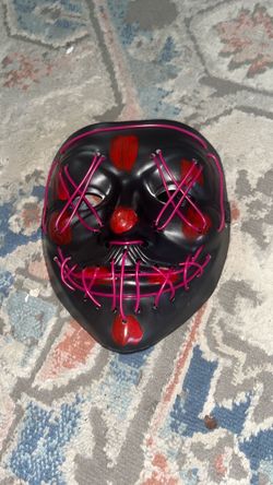 LED Light-Up Halloween Costume Mask
