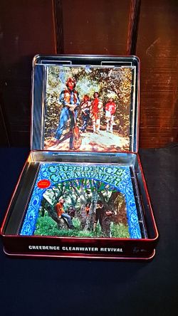 Vintage Creedence Clearwater Collector's Addition CDs and Metal Tin Case