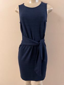 Navy Blue Nautica Sleeveless Tie-Waist Mini Dress Size XS GUC