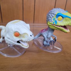 2 Funko Pop Jurassic World Atrociraptor Ghost Funko Pop World Dominion - Therizinosaurus