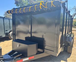 New 12ft Long Hydraulic Dump Trailer with Accessories