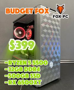 💸CYBERPOWER GAMING PC SALE💸 | RYZEN 5 5500 | 32GB DDR4 | 500GB SSD | RX 6500XT |UD278