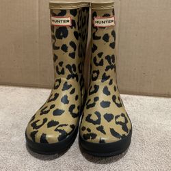 HUNTER  LEOPARD   CLASSIC    HYBRID   PRINT   RAIN  BOOTS