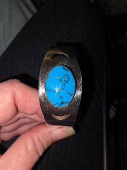 Silver bracelet with stone(s)