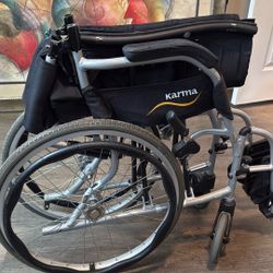 Karman K-2512 19 lbs Ultra Light Ergonomic Wheelchair with Removable Footrest