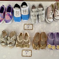 Toddler Girls Shoes Size 7, Size 8