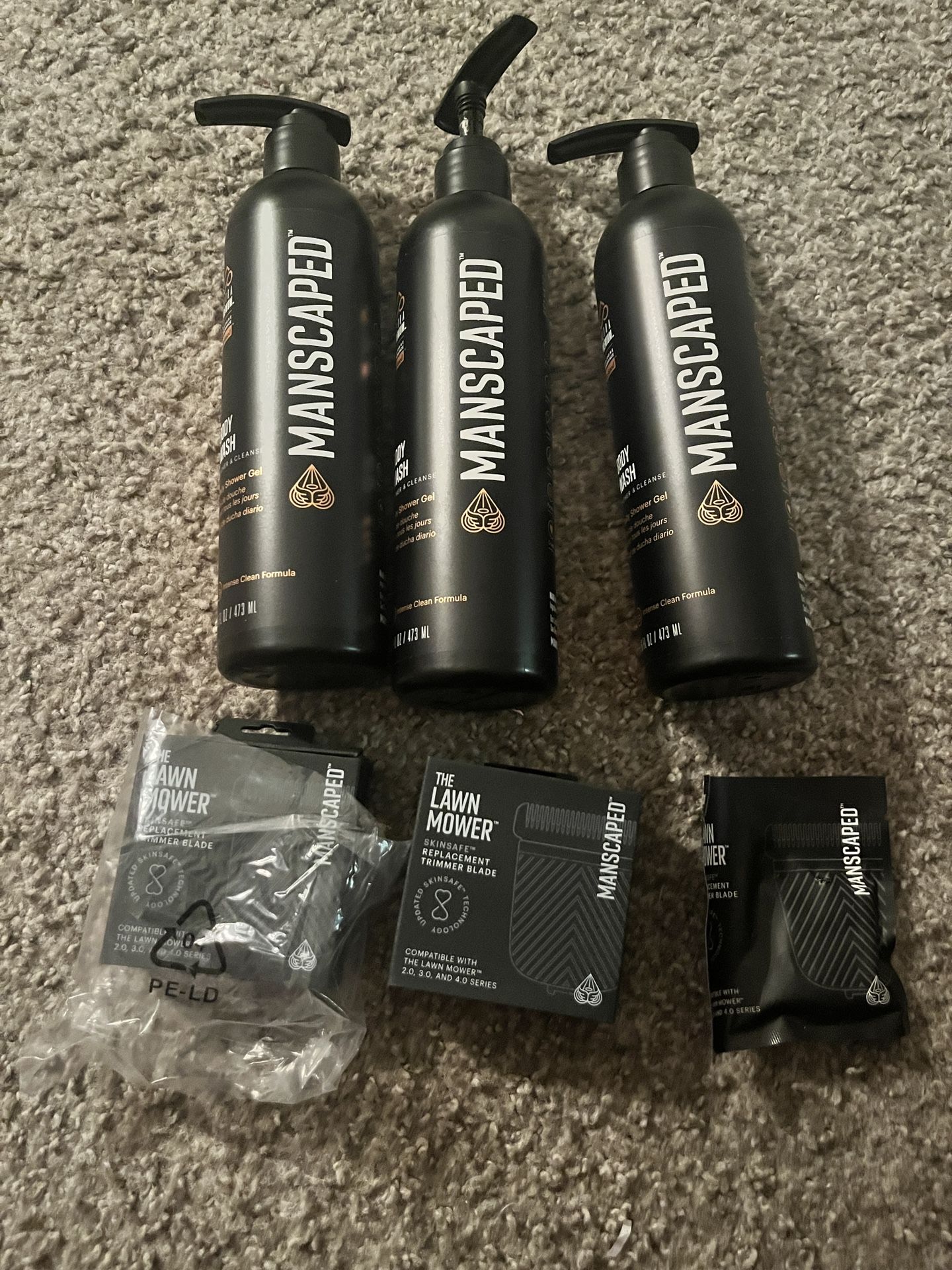 Manscaped body wash & timmer blade