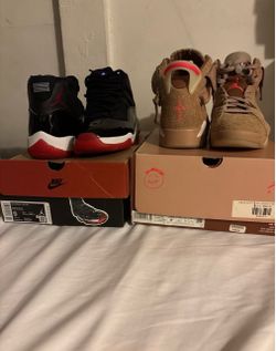 Jordan BRED 11s & Jordan Travis Scott 6s bundle