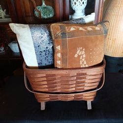 wooden magazine basket