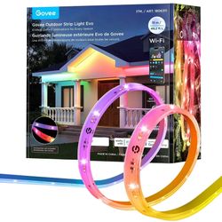 Govee Outdoor Strip Light Evo 49.2ft RGBIC Smart LED WiFi APP Waterproof