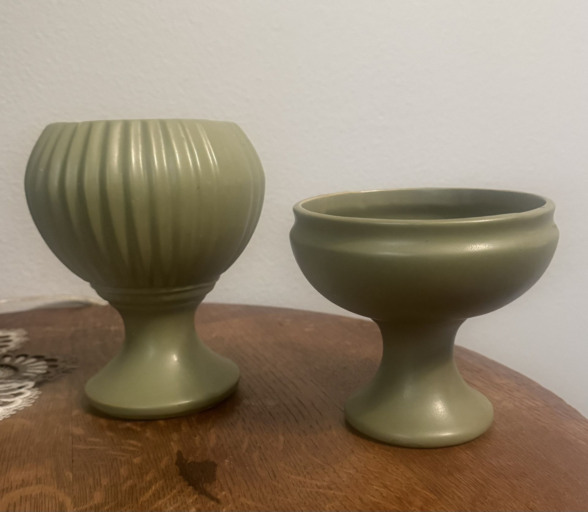 McCoy Floraline Pedestal Vases