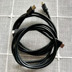 Two (2) 6 Foot HDMI Cords