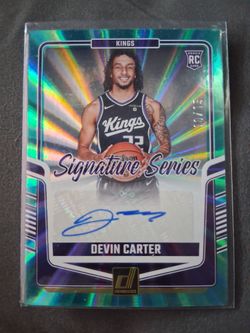 🚨 ULTRA-RARE ROOKIE AUTOGRAPH ALERT! 🚨 Only 15 EVER MADE🔥 2023-24 Donruss Signature Series Devin Carter RC Auto 10/15 – SUPER RARE! 🔥