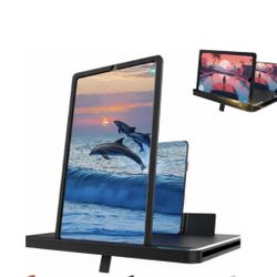 Screen Magnifier Amplifier 3D HD Smart Mobile Phone Movies Amplifier with Foldable Holder Stand for Any Smartphone, Supports All Smartphones