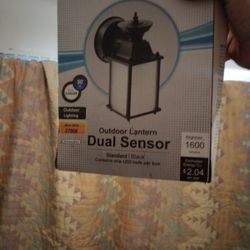 Dual Sensor Outdoor Lantern New In Box 1600 Luminous Standard Black Contains One LED Bulb Per Box Outdoor Lighting Warm Light 2700k Dimmable True Colo