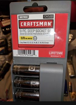 Craftsman 9pcs 3/8" Drive Deep Sockets Set