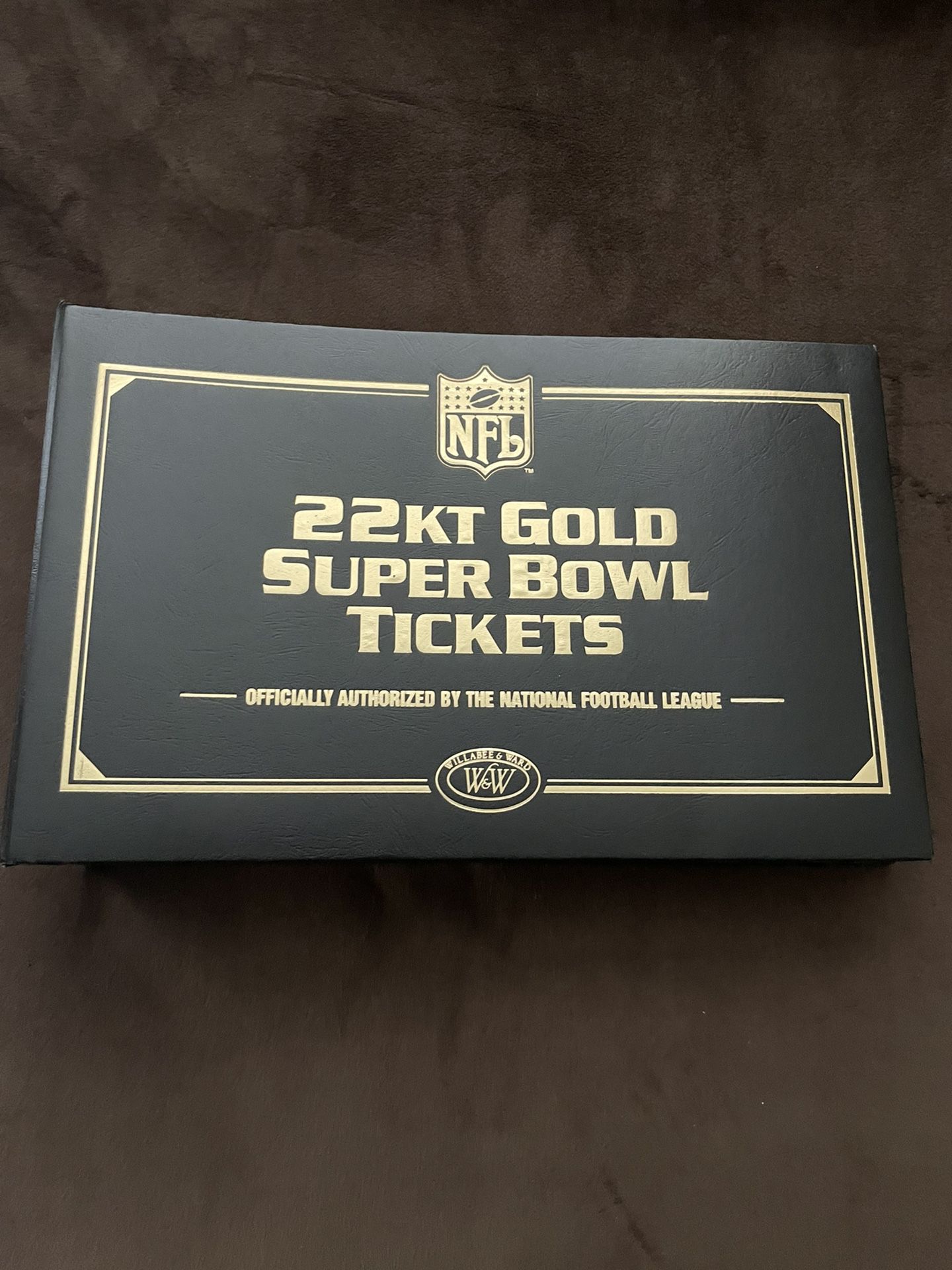 22KT Gold Super Bowl Tickets 