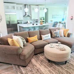 3 Piece Family Size Sectional Sofa 