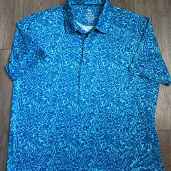 Men’s Performance Polo Shirt Short Sleeve Golf Sz 3XL 4-Way Stretch