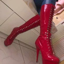 Red Pleaser Boots 