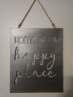 Metal home decor sign