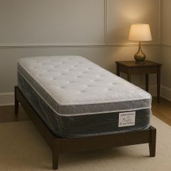 Twin Size Mattress 14 Inches Thick Pillow Top Also Available in Full, Queen, King. Same Day Delivery 🚚 New From Factory With its Plastic