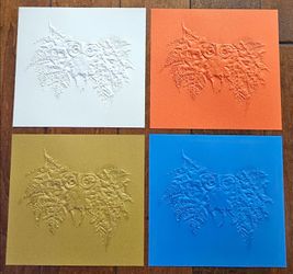 4 Papers 4 Colors with Embossed Wise Old Bird Strathmore Paper Company