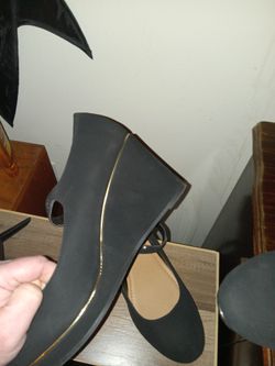 Wedge Suede Mary Jane's