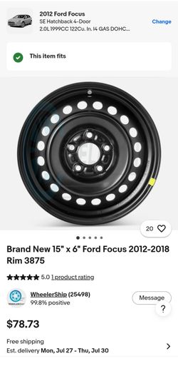 Ford focus OEM stock steel rims