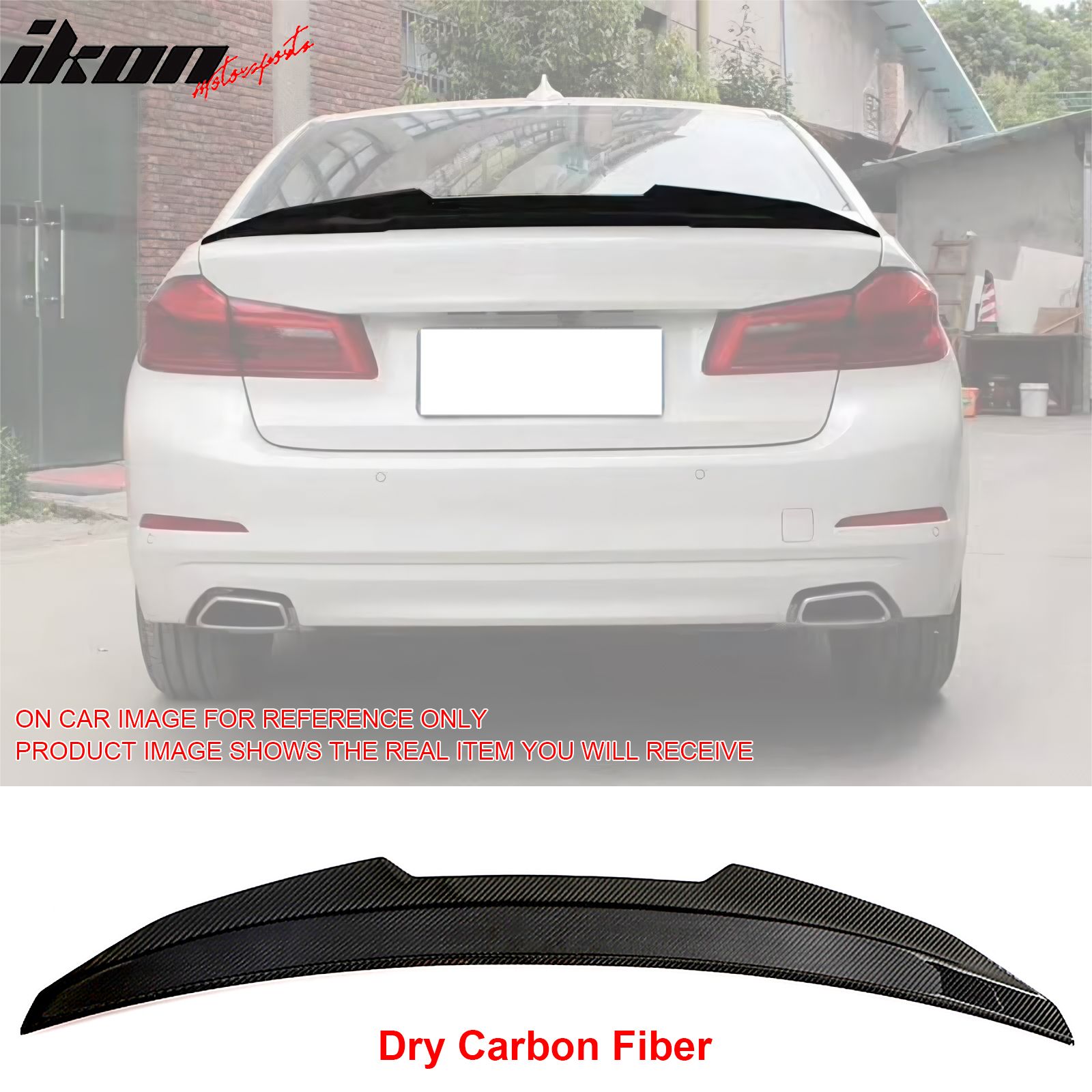 Fits 2017-2023 BMW G30 5 Series Sedan PSM Style Trunk Spoiler Wing- Dry Carbon Fiber