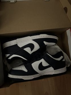 Navy Blue And White Low Top Dunks