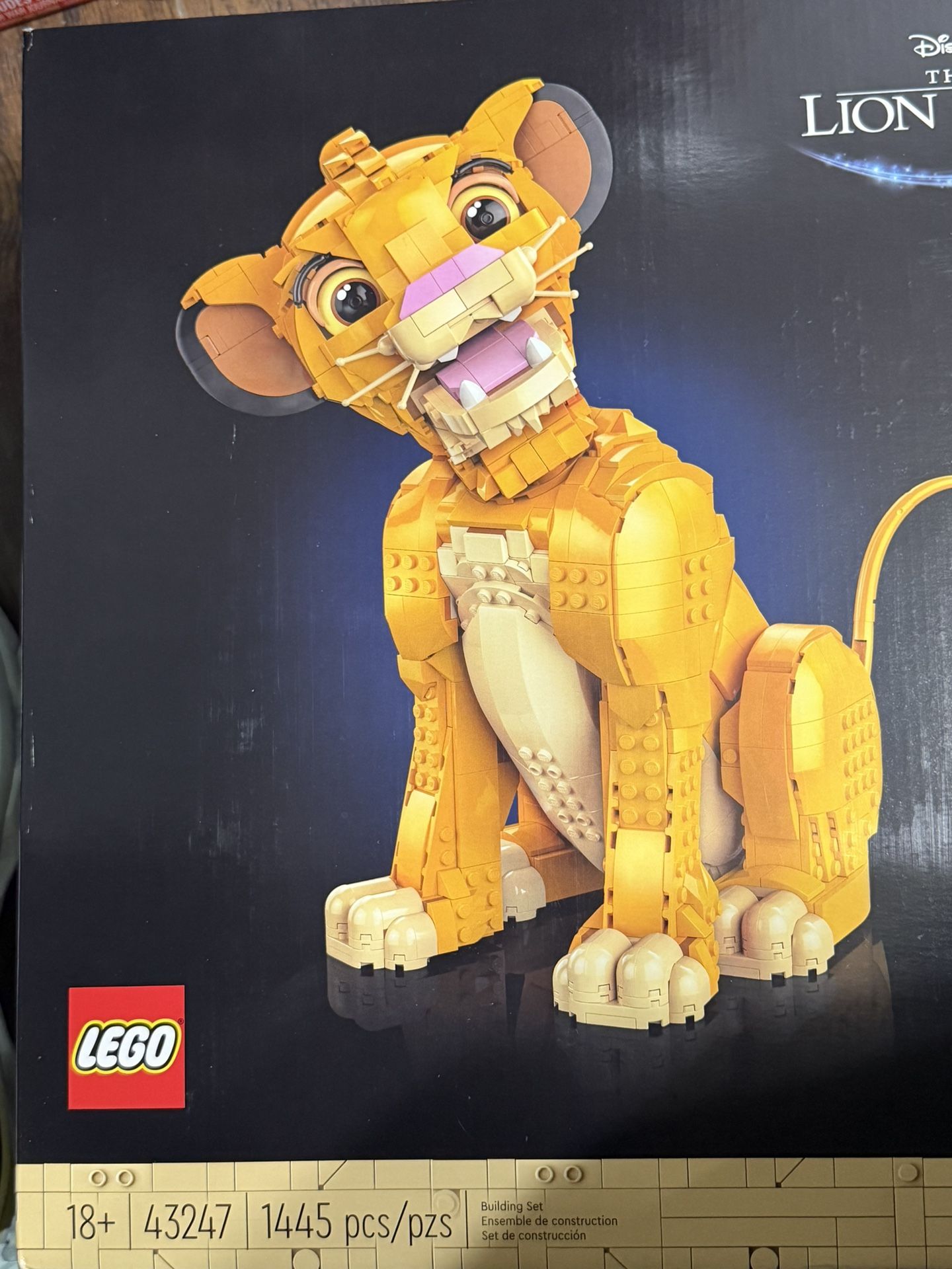 LEGO Disney Young Simba the Lion King Fan, Disney Collection, Creative Animal Figure Building Set,