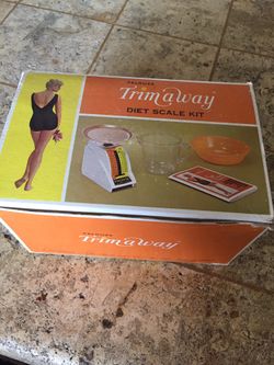 Brand new Pelouze Trim a Way Diet Scale Kit 1960s Kitchen