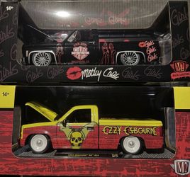 1/24 M2 Machines Rock Legends 1991 Chevrolet Ozzy & 1976 GMC Sierra Motley Crue