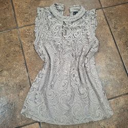 Vintage Small Lace Sleeveless Halter Top